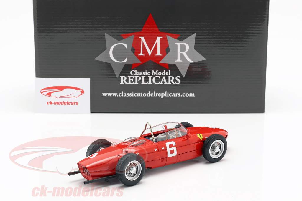 Richie Ginther Ferrari 156 Sharknose #6 3rd Belgian GP formula 1 1961 1:18 CMR