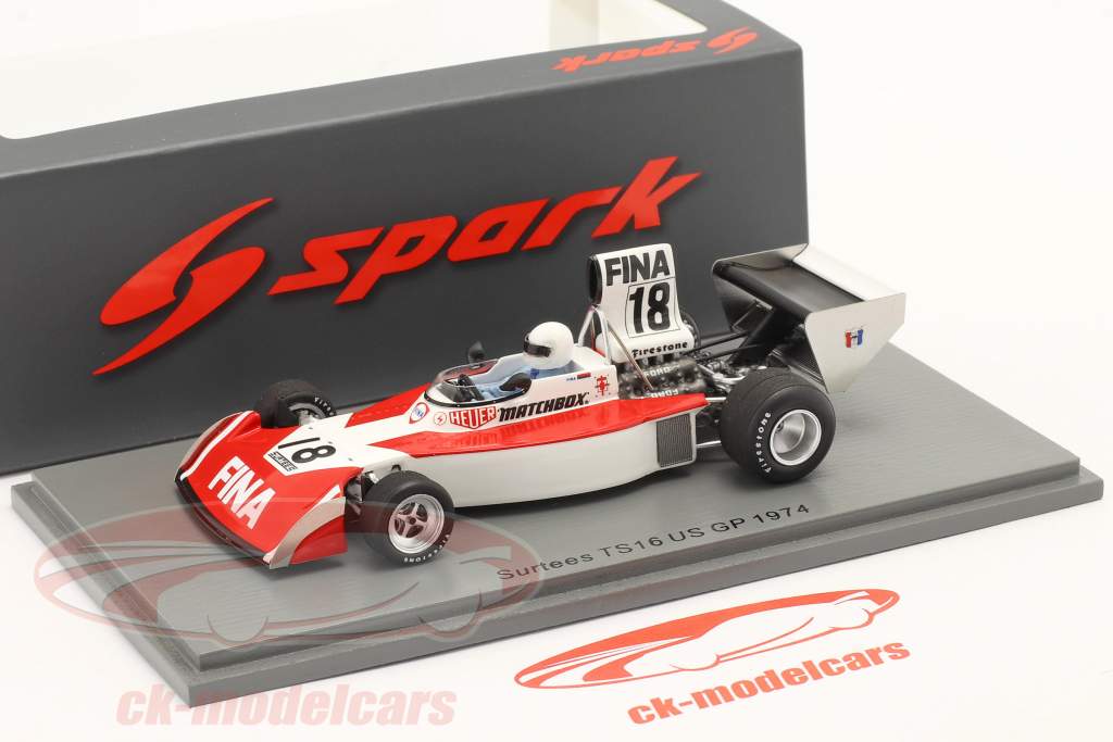Jose Dolhem Surtees TS16 #18 Estados Unidos GP fórmula 1 1974 1:43 Spark