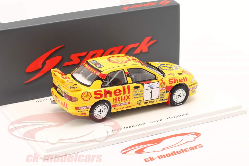 Mitsubishi Lancer Evo III #1 Gagnant Rallye 1000 Lakes Finlande 1995 1:43 Spark