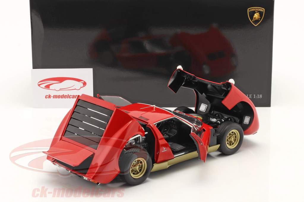 Lamborghini Miura SV year 1970 red / gold 1:18 Kyosho