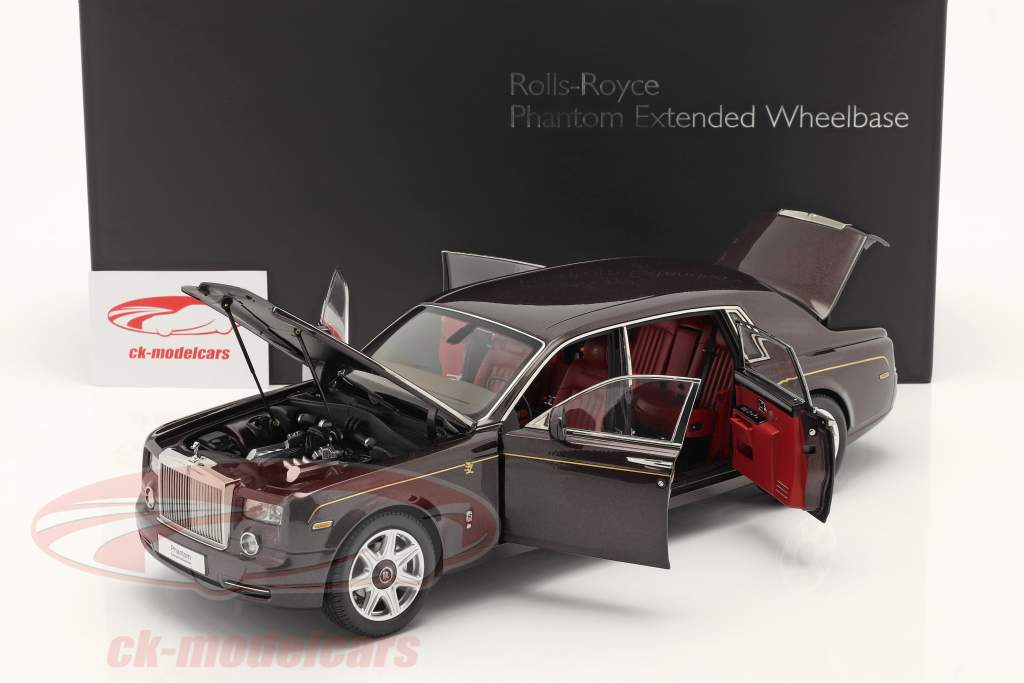 Rolls Royce Phantom EWB Année de construction 2012 rouge-marron métallique 1:18 Kyosho