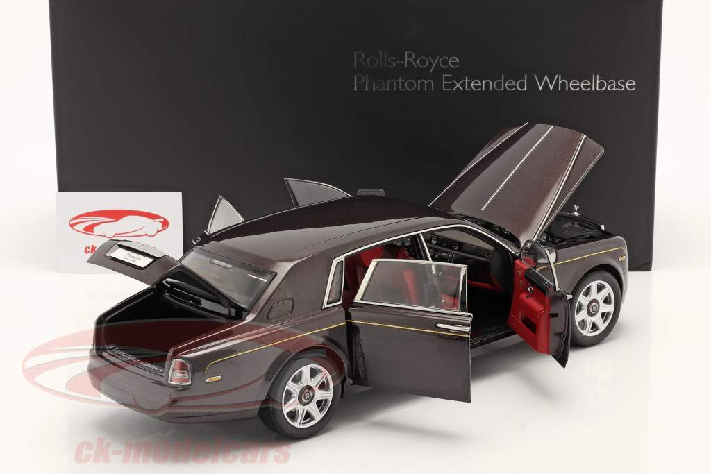 Rolls Royce Phantom EWB Année de construction 2012 rouge-marron métallique 1:18 Kyosho