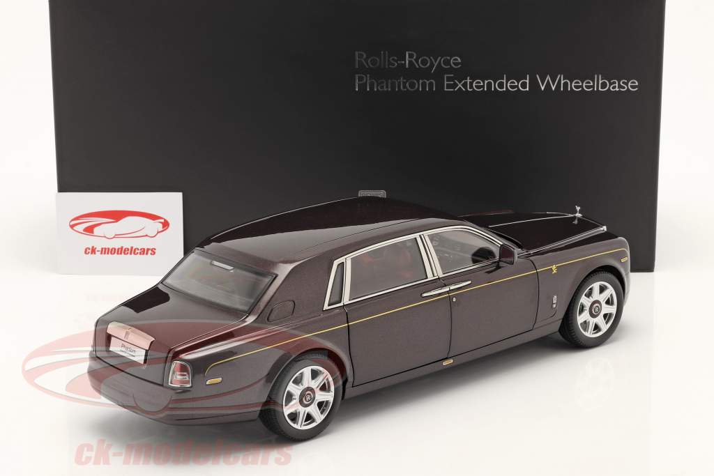 Rolls Royce Phantom EWB Année de construction 2012 rouge-marron métallique 1:18 Kyosho