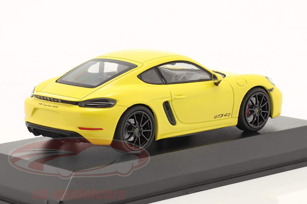 Porsche 718 (982) Cayman GTS Baujahr 2020 racing gelb 1:43 Minichamps