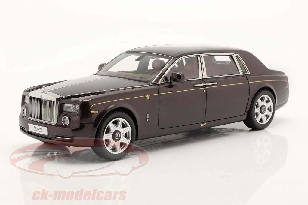 Rolls Royce Phantom EWB Année de construction 2012 rouge-marron métallique 1:18 Kyosho