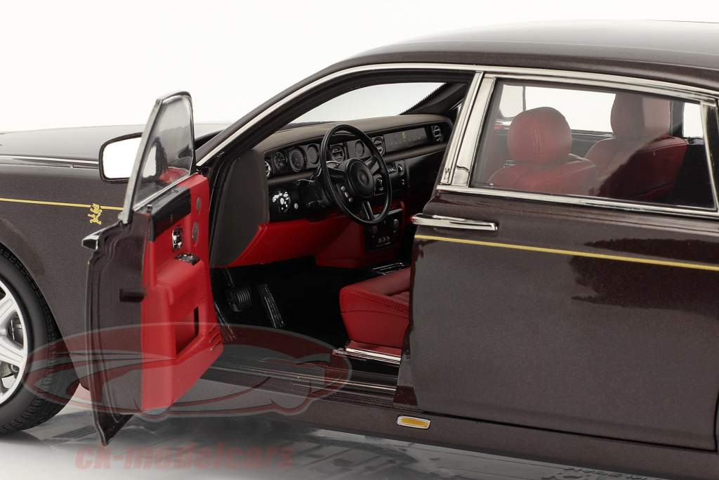 Rolls Royce Phantom EWB Byggeår 2012 rød-brun metallisk 1:18 Kyosho