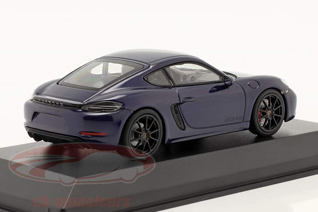 Porsche 718 (982) Cayman GTS year 2020 gentian blue metallic 1:43 Minichamps