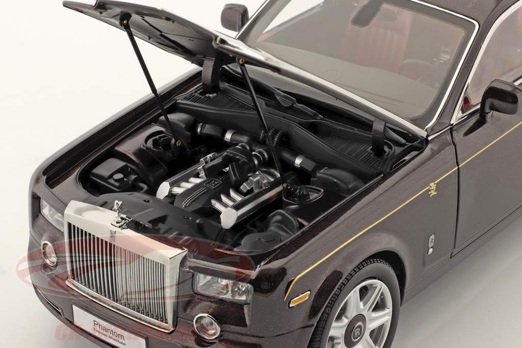 Rolls Royce Phantom EWB Byggeår 2012 rød-brun metallisk 1:18 Kyosho