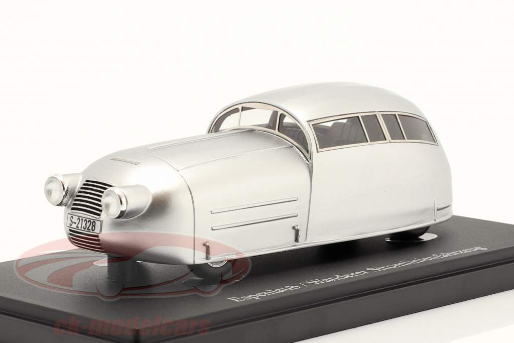 Espenlaub / Wanderer Strømlinet køretøj Byggeår 1928 sølv 1:43 AutoCult