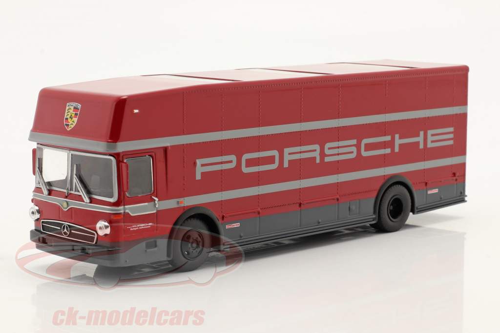 Mercedes-Benz O 317 Renntransporter Porsche Motorsport rot 1:64 Schuco