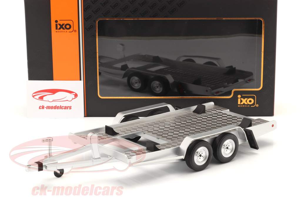 Car trailer silver 1:18 Ixo