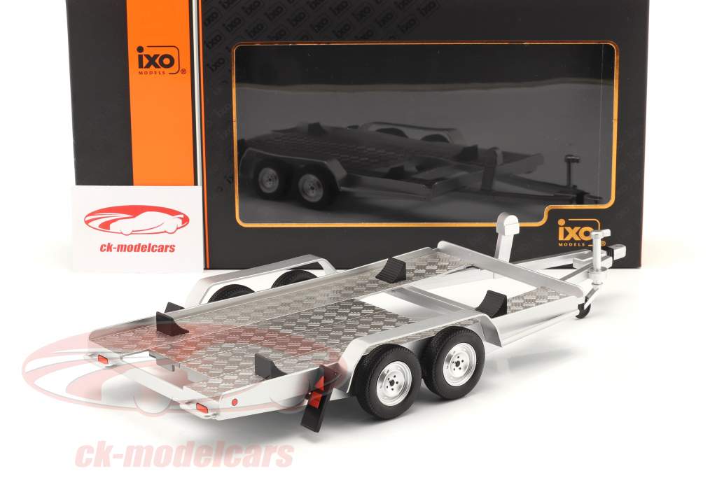 Car trailer silver 1:18 Ixo