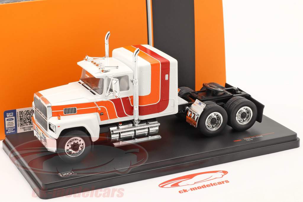 Ford LTL-9000 卡车 1978 白色的 / 红色的 / 橘子 1:43 Ixo
