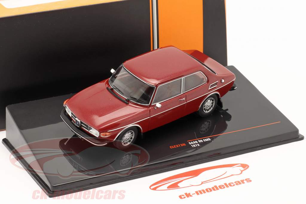 Saab 99 EMS 建設年 1972 暗赤色 1:43 Ixo