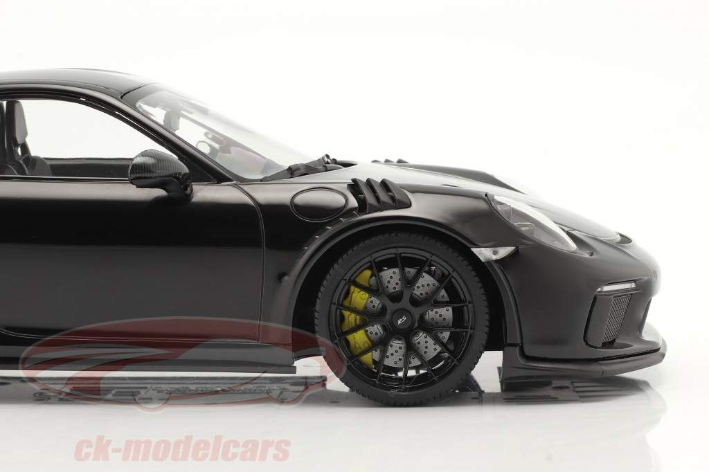 Porsche 911 (991 II) GT3 RS Weissach Package 2019 sort / sort fælge 1:18 Minichamps