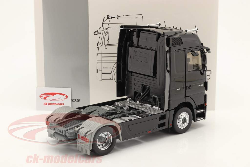Mercedes-Benz Actros MP03 CAB1860 V8 Lastbil 2008 grafit sort 1:18 Eligor