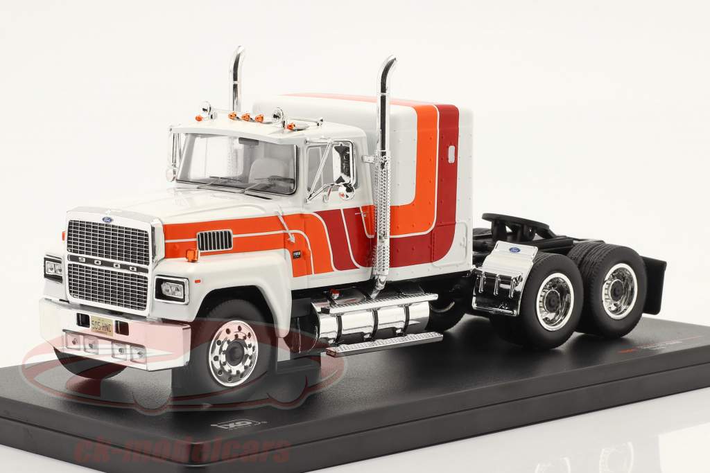 Ford LTL-9000 卡车 1978 白色的 / 红色的 / 橘子 1:43 Ixo