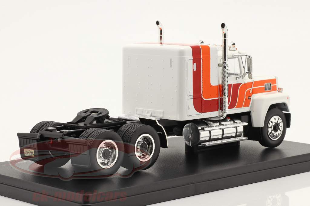 Ford LTL-9000 卡车 1978 白色的 / 红色的 / 橘子 1:43 Ixo