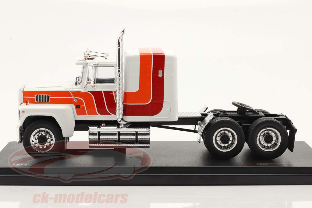 Ford LTL-9000 卡车 1978 白色的 / 红色的 / 橘子 1:43 Ixo