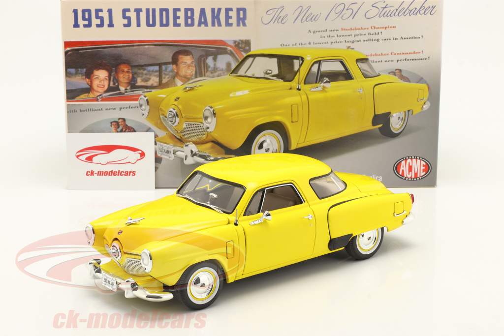Studebaker Champion year 1951 solar yellow 1:18 GMP
