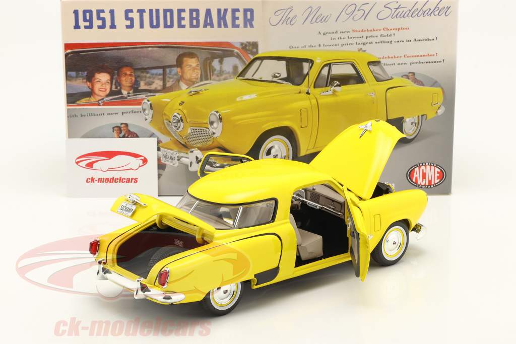 Studebaker Champion Год постройки 1951 солнечный желтый 1:18 GMP
