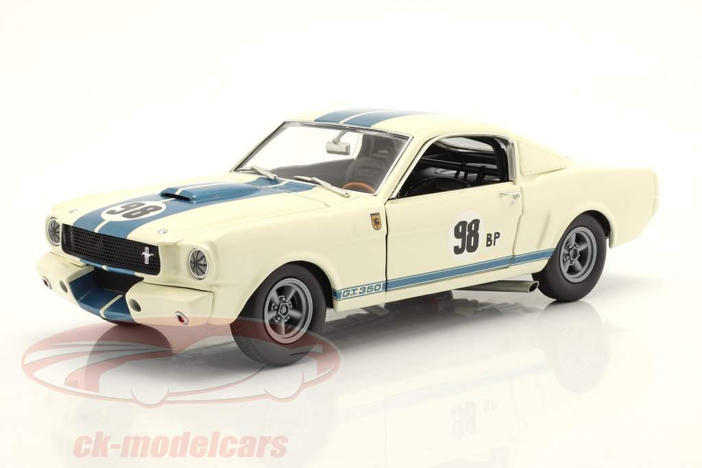 Ford Mustang Shelby GT350R The Flying Mule 1965 #98 blanche / bleu 1:18 GMP
