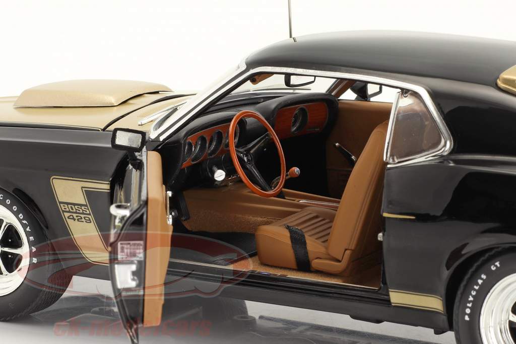 Ford Mustang Boss 429 Prototype 1969 noir / or 1:18 GMP