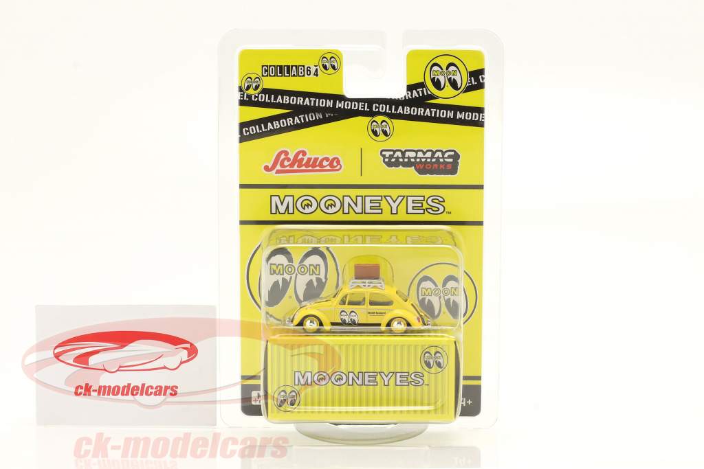 Volkswagen VW Käfer Mooneyes gelb 1:64 Tarmac Works