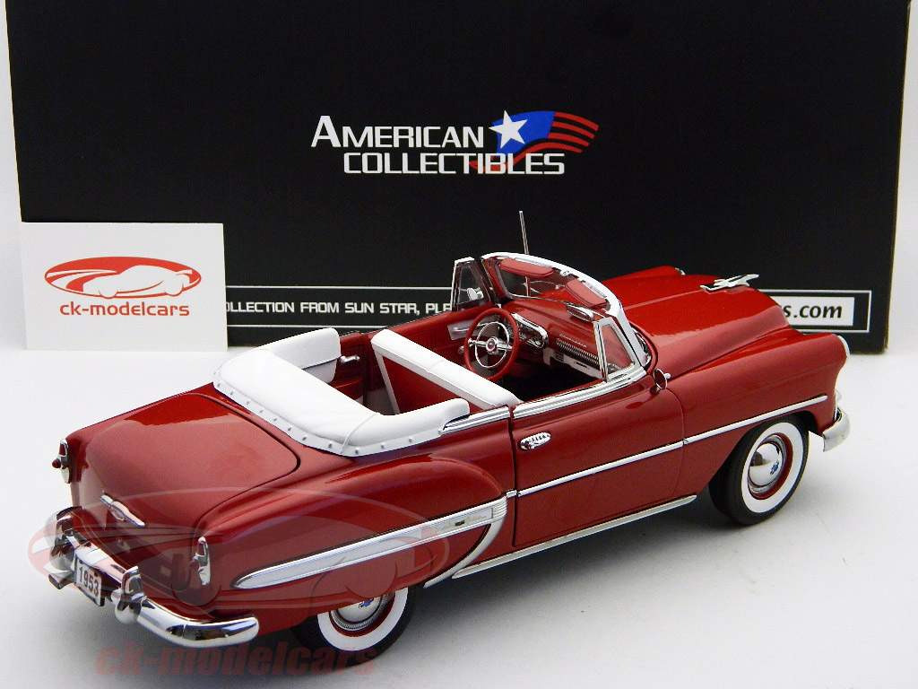 雪佛兰Bel Air的开篷车年份1953红/目标红色1:18森斯尔
