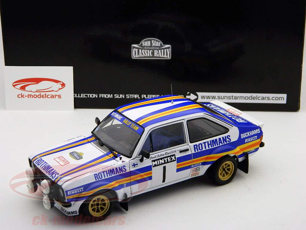 Ford Escort RS1800 #1 Winner Mintex International Rally SunStar 1981 1:18