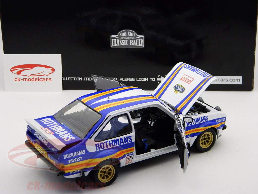 Ford Escort RS1800 #1 Winner Mintex International Rally SunStar 1981 1:18