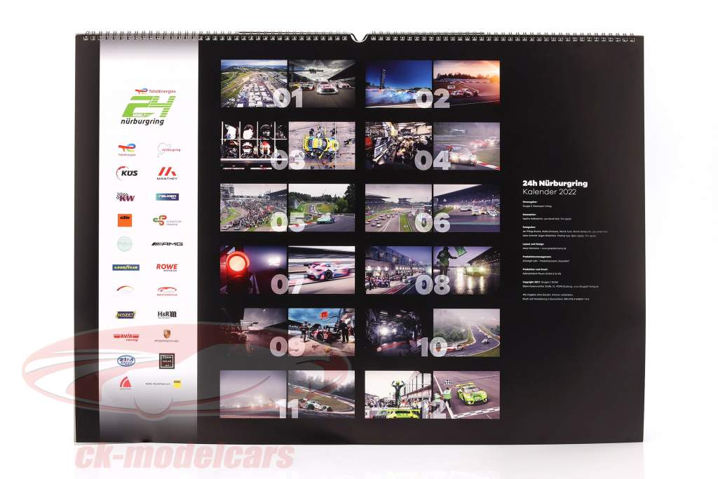 24h Nürburgring calendrier 2022 67 x 42 cm / grouper C Sport automobile éditeur