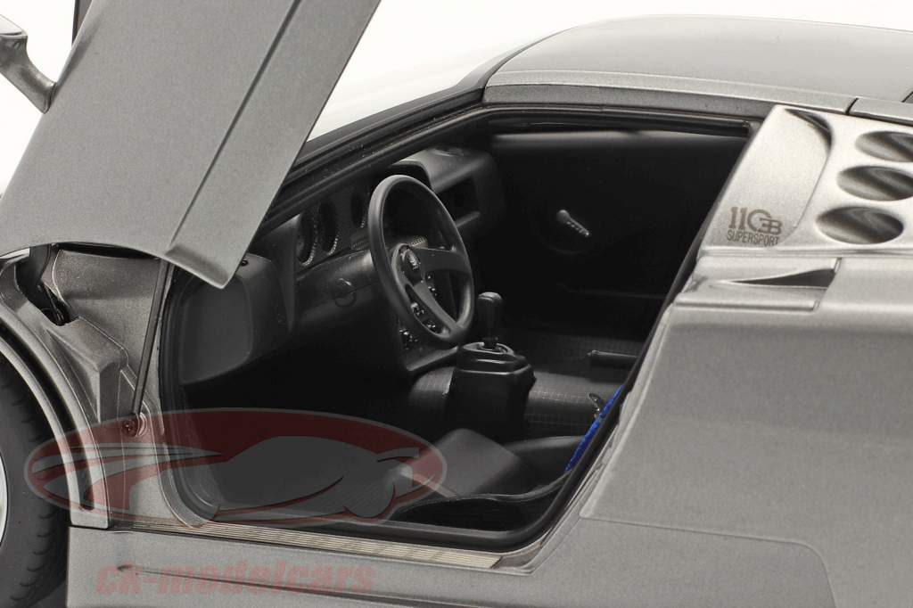 Bugatti EB 110 SS bouwjaar 1992 Grijs metalen 1:18 AUTOart
