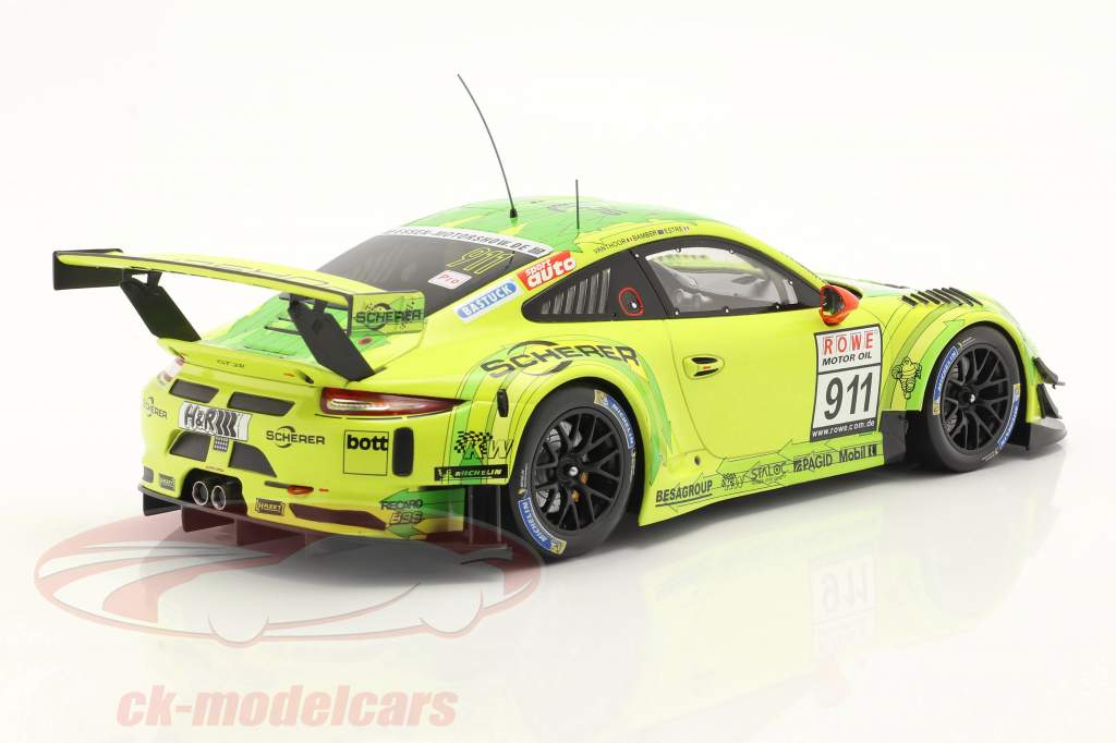 Porsche 911 GT3 R #911 ganador VLN 1 Nürburgring 2018 Manthey Grello 1:18 Ixo