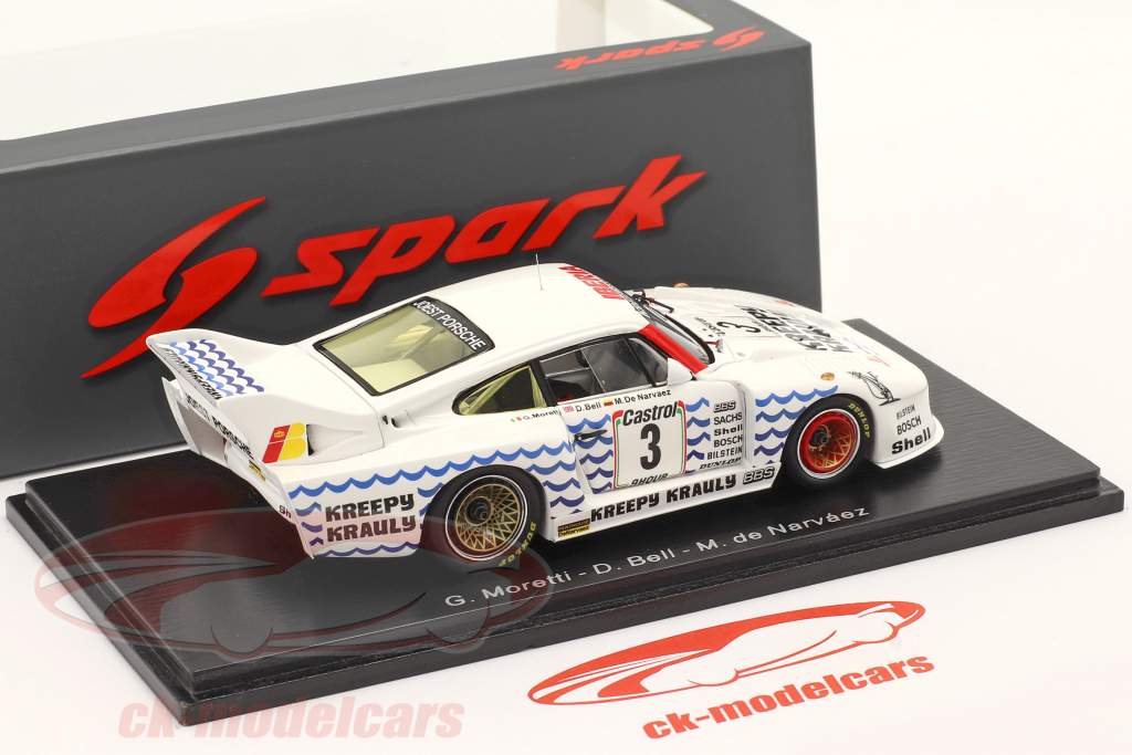 Porsche 935 J #3 3e 9h Kyalami 1981 Bell, DeNarvaez, Moretti 1:43 Spark