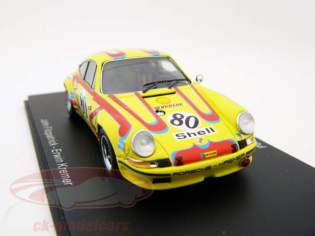 Porsche 911 S 2.5 #80 24h LeMans 1972 Fitzpatrick / Kremer 1:43 Spark