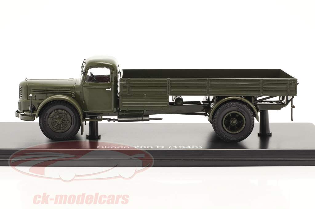 Skoda 706 R Camión de plataforma Año de construcción 1946 aceituna oscura 1:43 Premium ClassiXXs