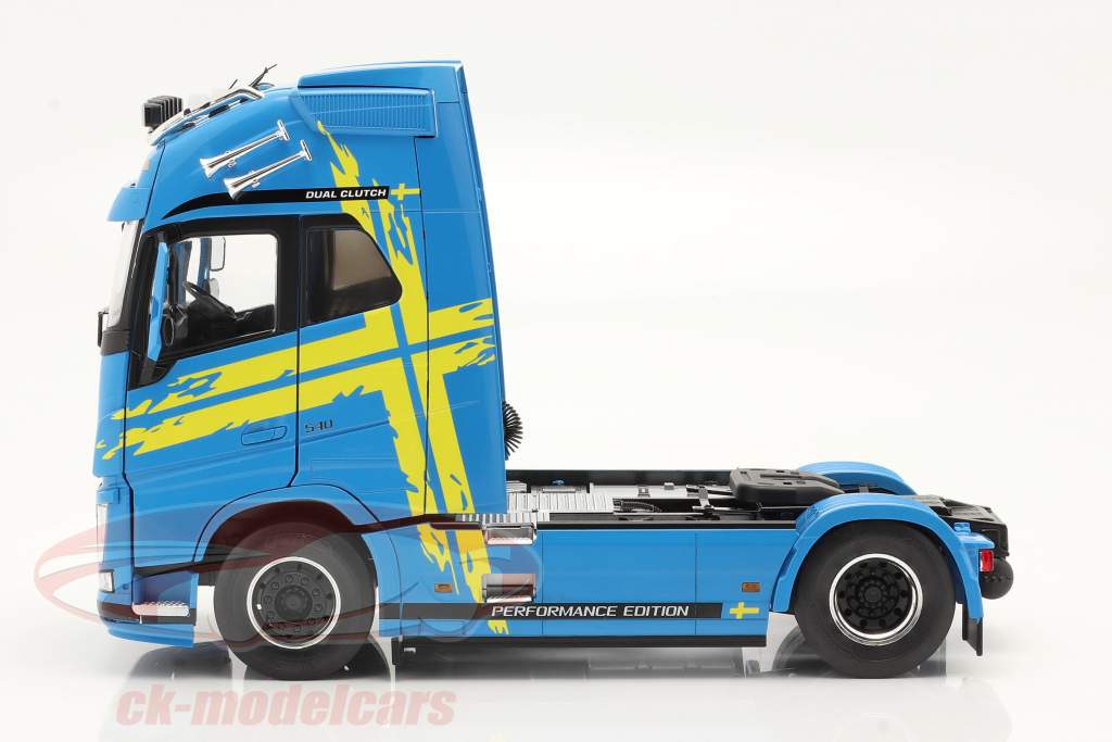 Volvo FH16 XL Cab Lastbil 2018 Lyseblå / gul 1:18 Premium ClassiXXs