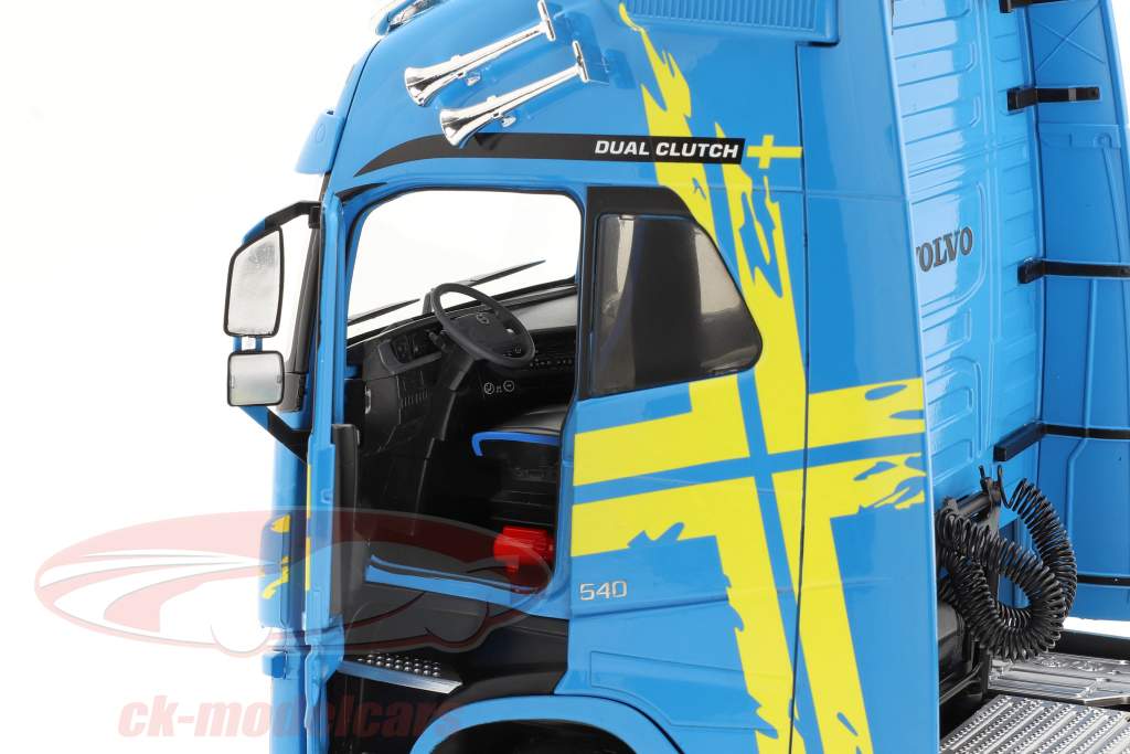 Volvo FH16 XL Cab Lastbil 2018 Lyseblå / gul 1:18 Premium ClassiXXs