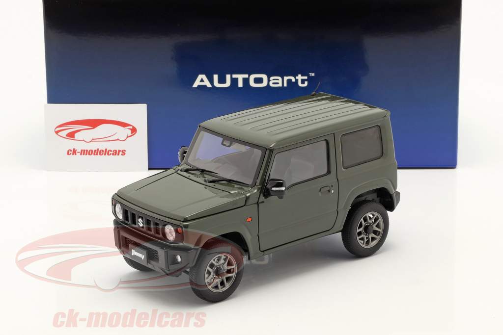 Suzuki Jimny (JB64) RHD Byggeår 2018 mørkegrøn 1:18 AUTOart