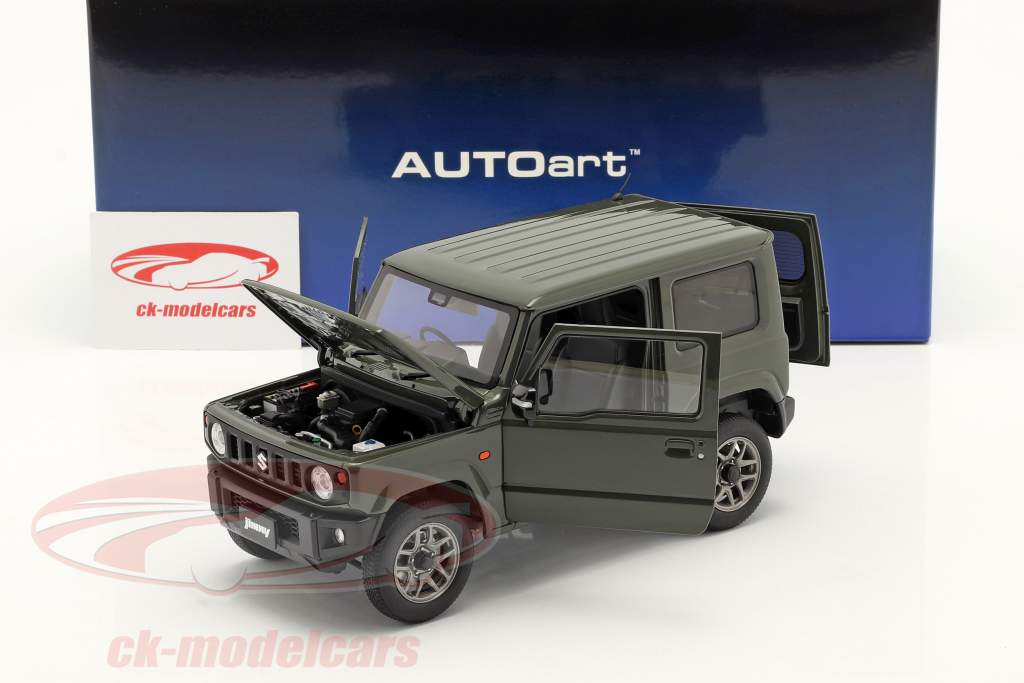 Suzuki Jimny (JB64) RHD Byggeår 2018 mørkegrøn 1:18 AUTOart