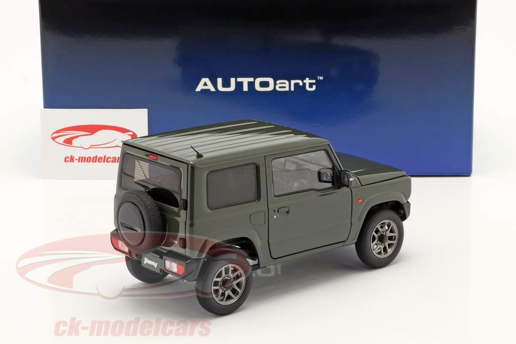 Suzuki Jimny (JB64) RHD Byggeår 2018 mørkegrøn 1:18 AUTOart