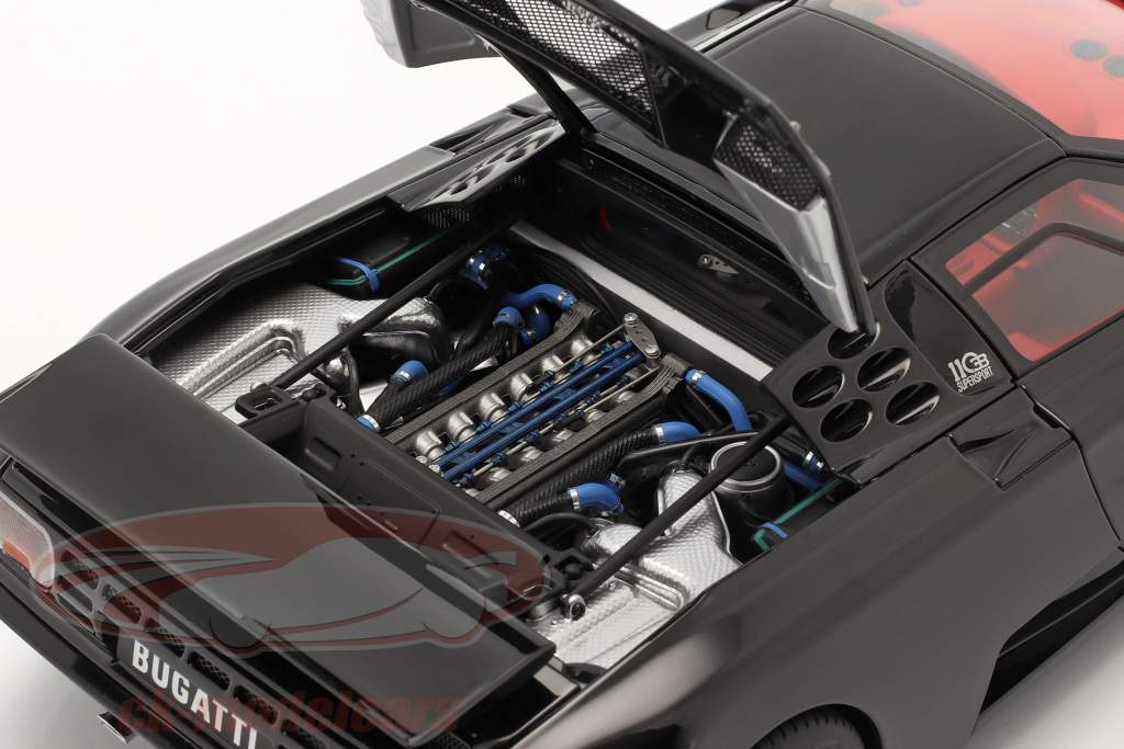 Bugatti EB110 SS bouwjaar 1992 zwart 1:18 AUTOart