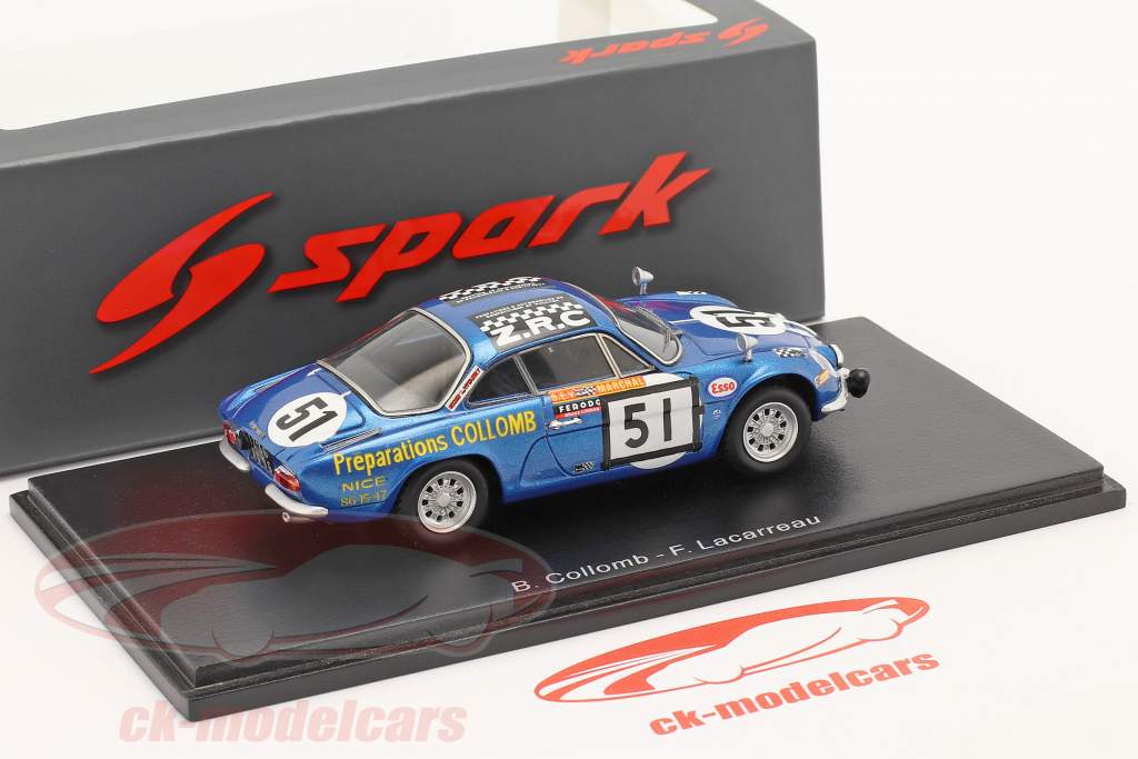 Alpine A110 #51 24h LeMans 1968 Collomb, Laccarrau 1:43 Spark