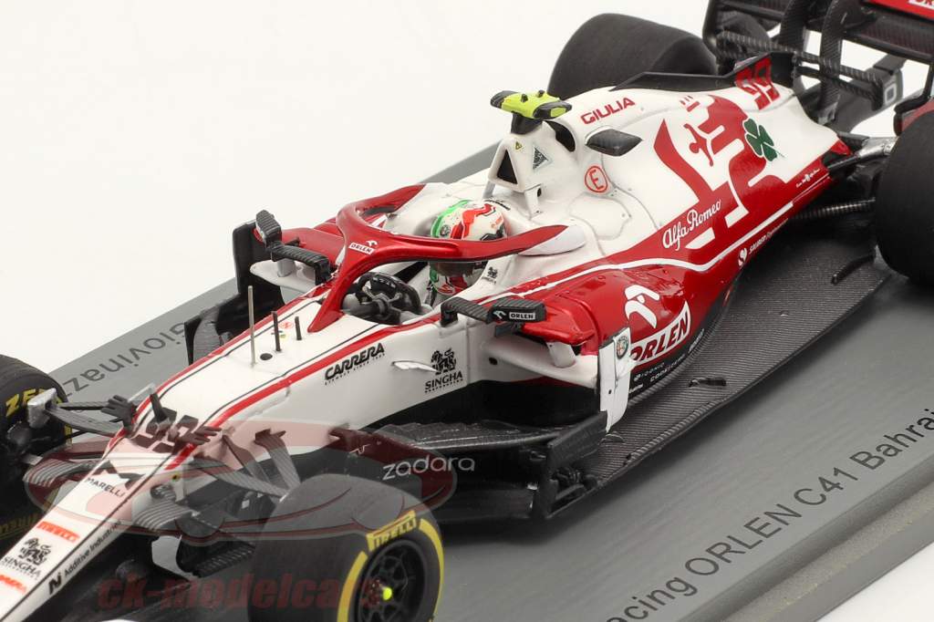 Antonio Giovinazzi Alfa Romeo Racing C41 #99 Bahrain GP formel 1 2021 1:43 Spark