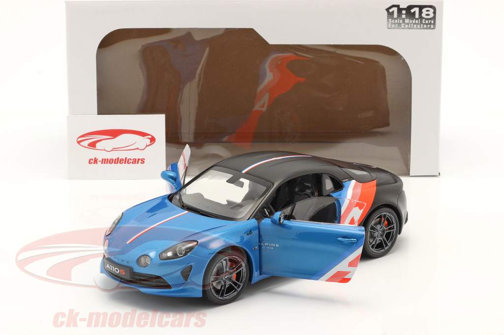 Alpine A110S Trackside Edition 2021 bleu / noir / rouge / blanc 1:18 Solido