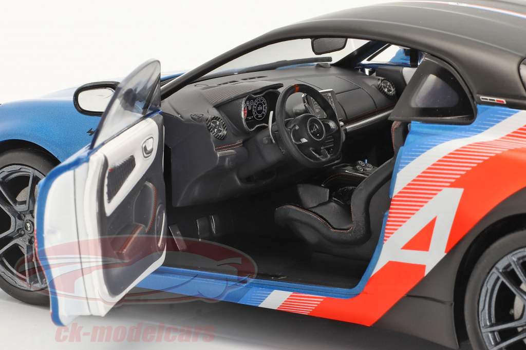 Alpine A110S Trackside Edition 2021 bleu / noir / rouge / blanc 1:18 Solido