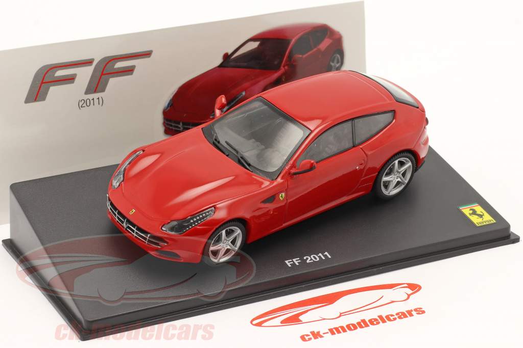 Ferrari FF Baujahr 2011 mit Vitrine rot 1:43 Altaya