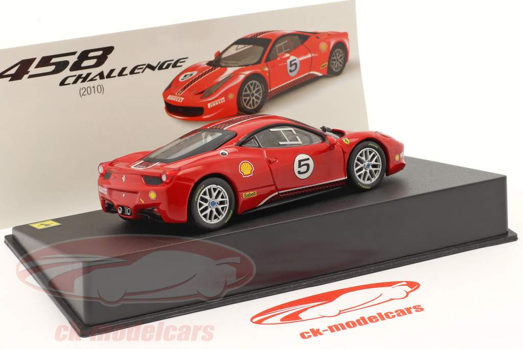 Ferrari 458 Challenge #5 Byggeår 2010 med Udstillingsvindue Rød 1:43 Altaya