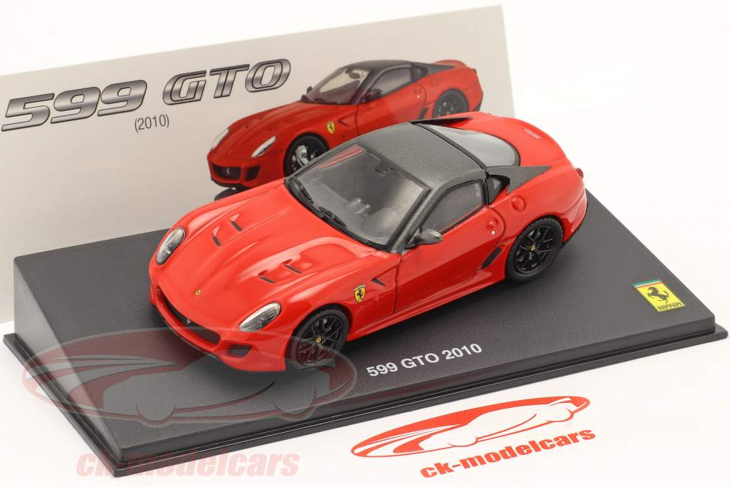 Ferrari 599 GTO bouwjaar 2010 met Showcase rood 1:43 Altaya